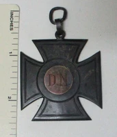 Older Vintage IRON CROSS Shaped IMPERIAL GERMAN MEDAL Engraved with DN Original