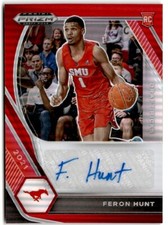 2021-22 Panini Prizm Draft Picks Red Prizms Feron Hunt Rookie Auto /199 SMU