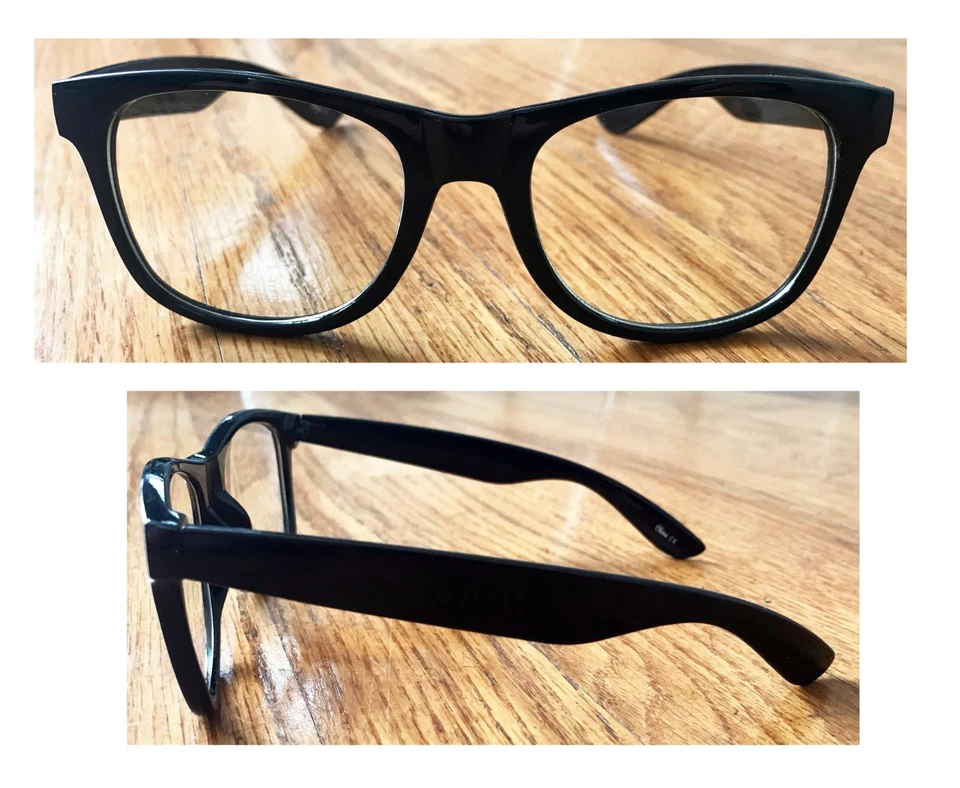 Новая черная рамка прозрачные линзы очки винтажный классический ботаников Geek моды ретро UV400 - Изображение 2 из 3