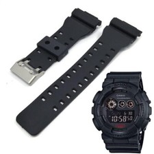 Black Rubber Replacement Band Strap Fits Casio G-Shock Watch GD120 GD120MB