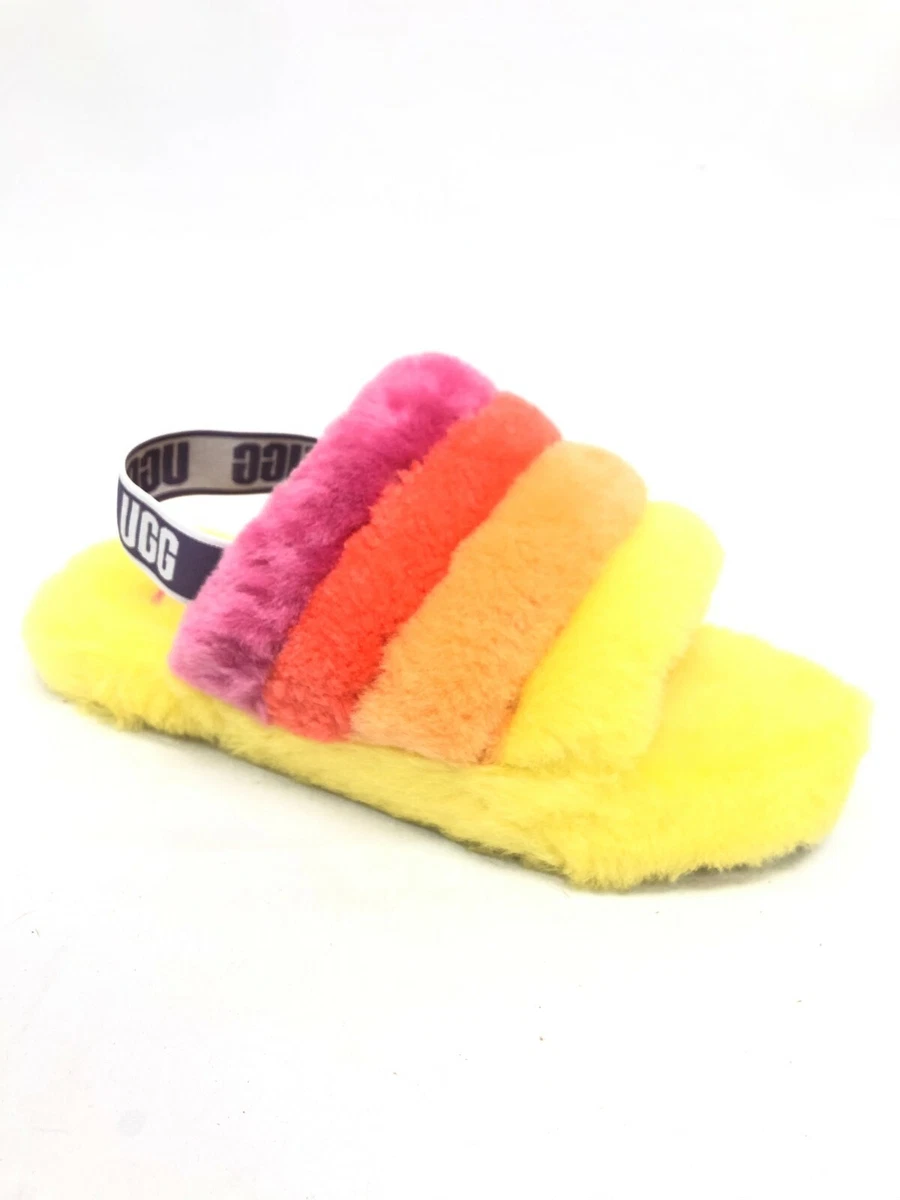 Ugg slippers fluff yeah yellow hot sale