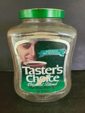 Vintage 8 oz Nestlé Taster’s Choice Decaf Freeze-Dried Coffee Glass Jar Empty #4