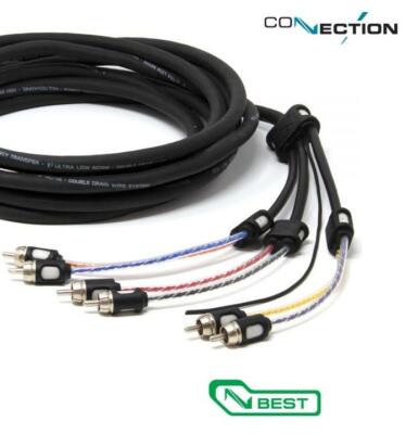 Connection Audison BT6 550.2 6-Kanal Hochwertiges Cinchkabel 5,5 m RCA Cinch