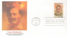 1989 FDC Authors - Postage Stamp honoring  Ernest Hemingway - Fleetwood