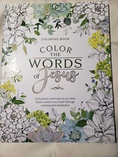 Color the Words of Jesus coloring book; over 60 pages to color; bookmarks  card