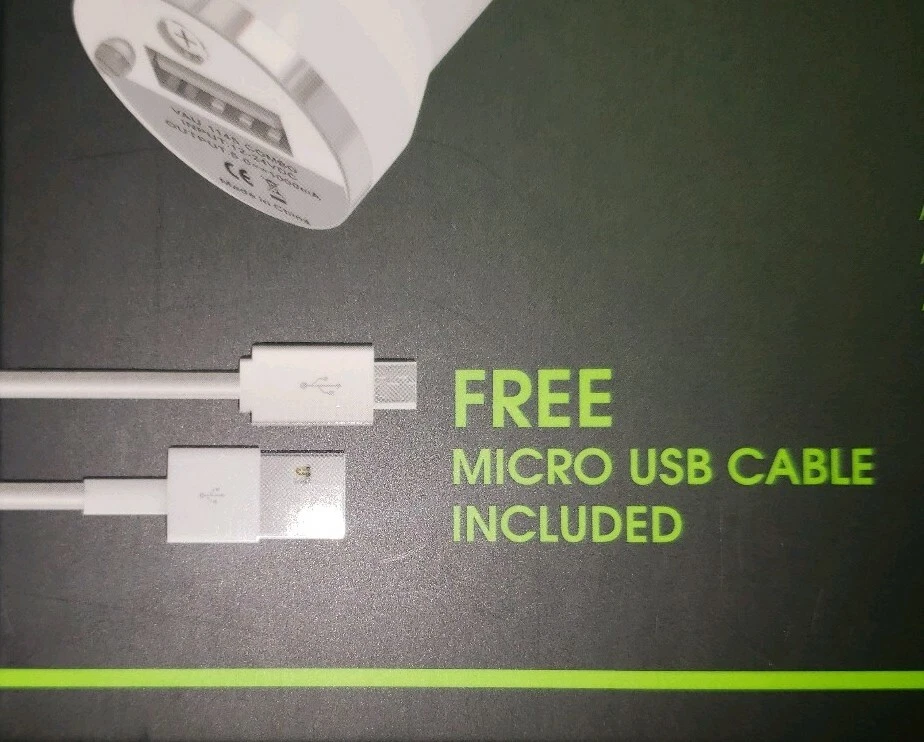 Nuevo-Vibe Kit de Carga USB Auto Universal Coche y Hogar Nuevo Blanco Compatible con Samsung Foto 4 de 4