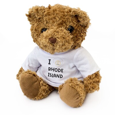 NEU - I LOVE RHODE ISLAND FLAGGE - Teddybär - süß kuschelweich - Geschenk