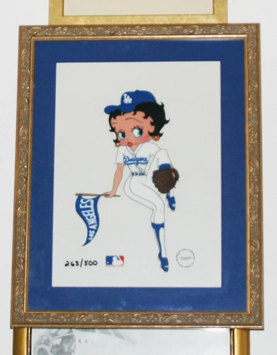 BETTY BOOP LOS ANGELES DODGERS 1993 KING FEATURES LIMITED EDITION SERIGRAPH