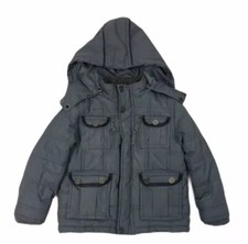 Urban Republic BOYS Coat Size 4T Detachable Hood Pockets Easy Care Blue Gray