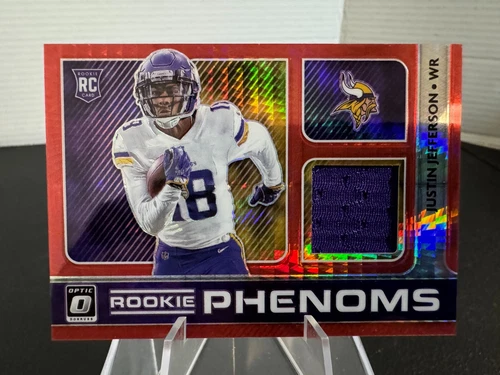 2020 Panini Donruss Optic Justin Jefferson Rookie Red Hyper Prizm Relic EX H1F6