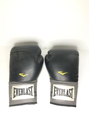 Everlast EverFresh 16oz Pro Style Training Boxing Gloves Black