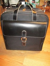 Jack Georges Vertical Rolling Laptop Briefcase in Black
