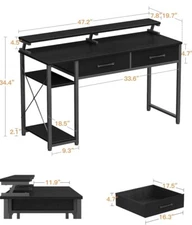 Black ODK Computer Desk 47"
