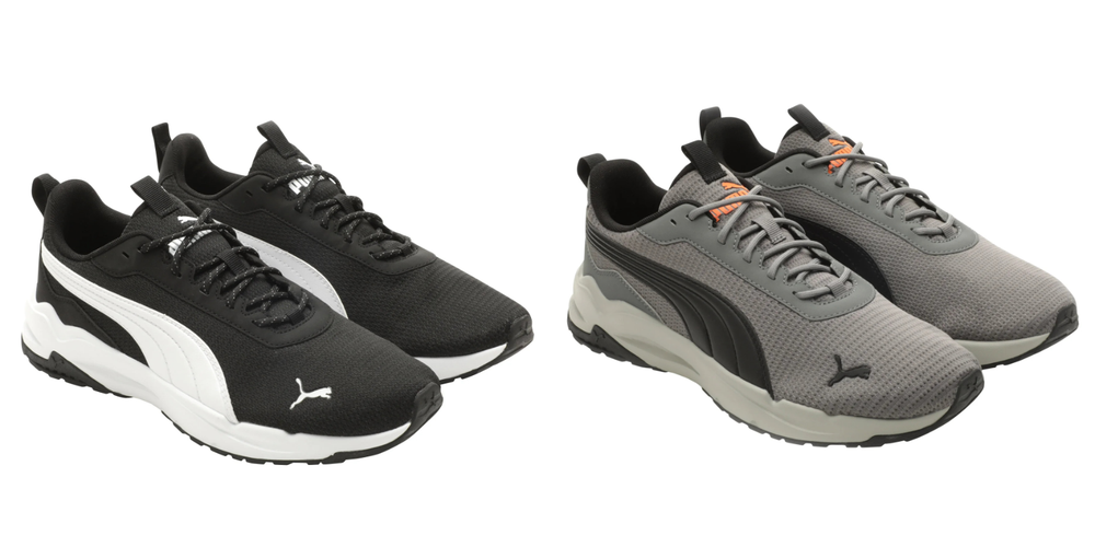 PUMA Men's Zip C Sneaker Rubber Outsole Softfoam InnerSole Gray Black Colors NEW
