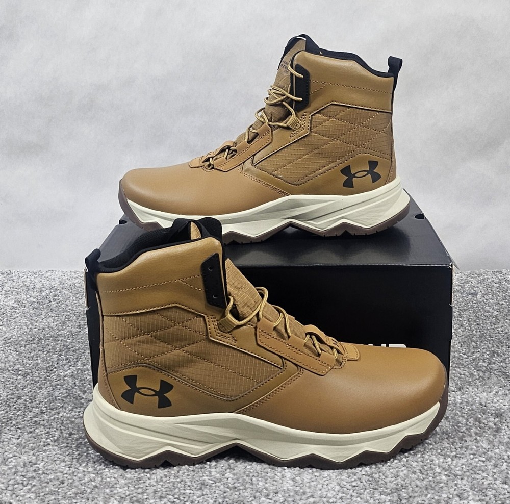 Under Armour Mens Stellar G2 6 Inch Tactical Hiking Boots Brown Size 8.5