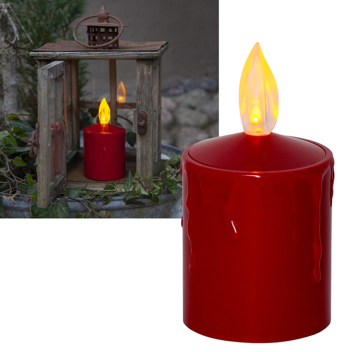 Schneesturm Straßenhaus Schritt Led Kerzen Mit Dämmerungssensor Schädel Tide Verschmelzung