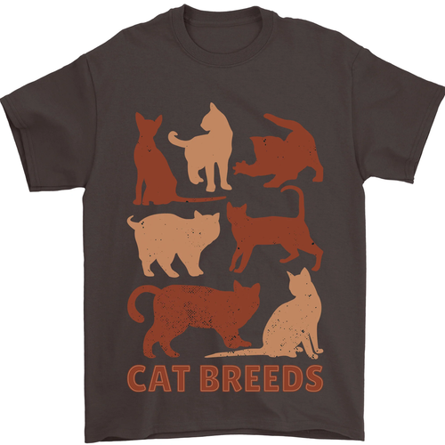 Gato Razas Camiseta Hombre 100% Algodón - Imagen 12 de 12