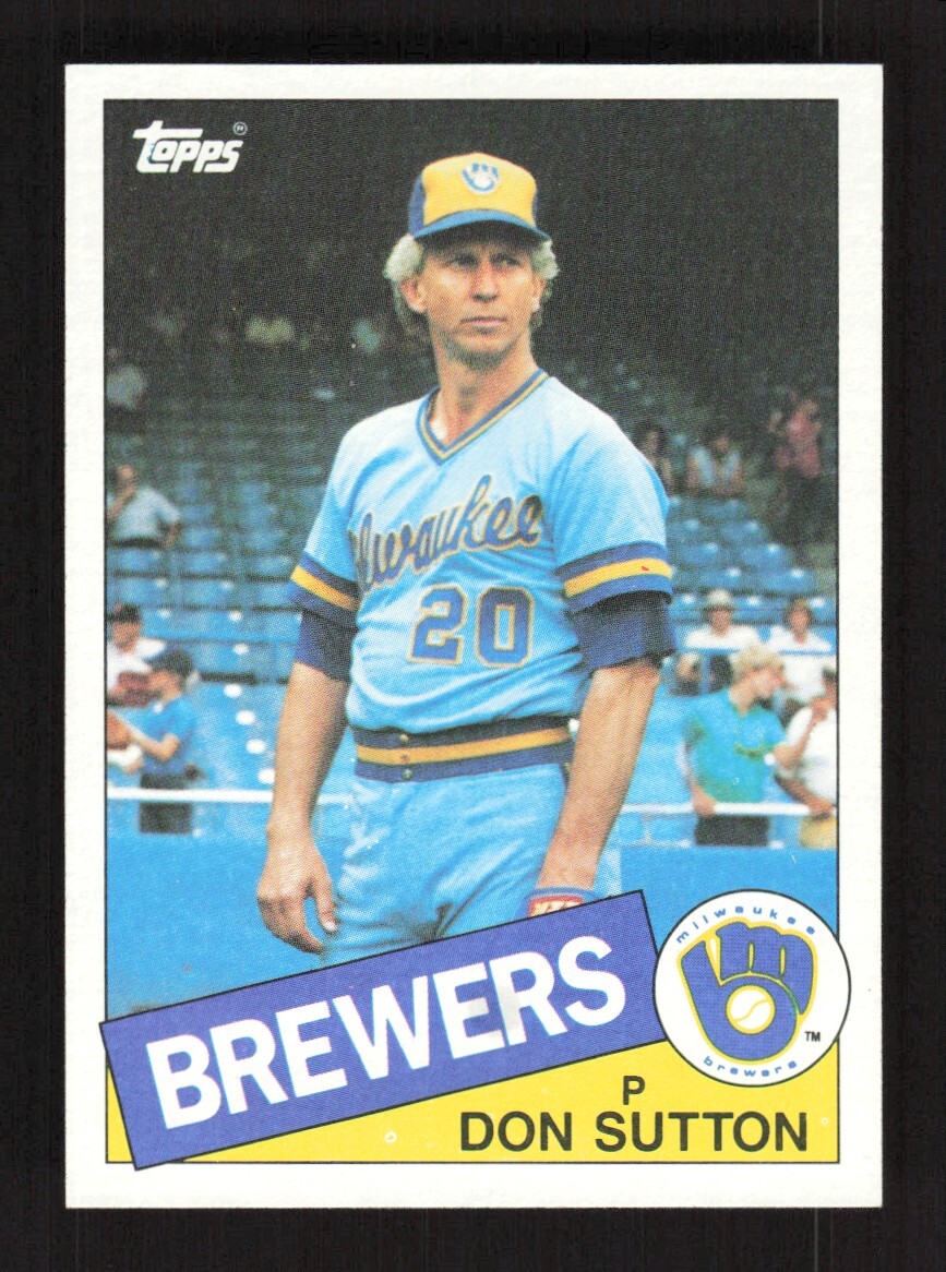 Don Sutton #729 Baseball Cards 1985 Topps trading card — raw and PSA graded price guide