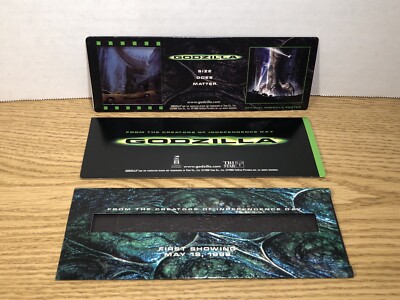 2x 1998 Tri Star Godzilla First Showing Movie Tickets Limited Edition , Rare!