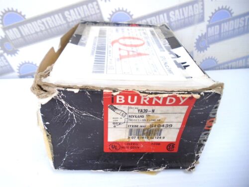 (6 Pc) BURNDY - YA39N - COMPRESSION HYLUG -750kcmil LONG BARREL 600V 35kA Tin/CU - Picture 14 of 17
