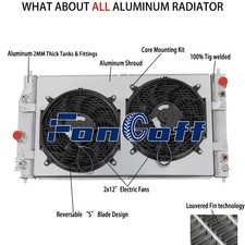 3 Row Radiator Shroud Fan Fit 199804 Chrysler Concorde 300m Dodge Intrepid