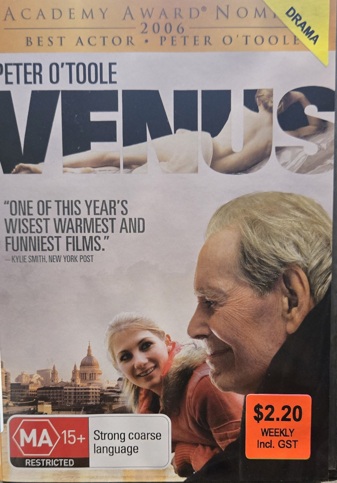 Venus DVD - Peter O'Toole (Region 4, 2006)