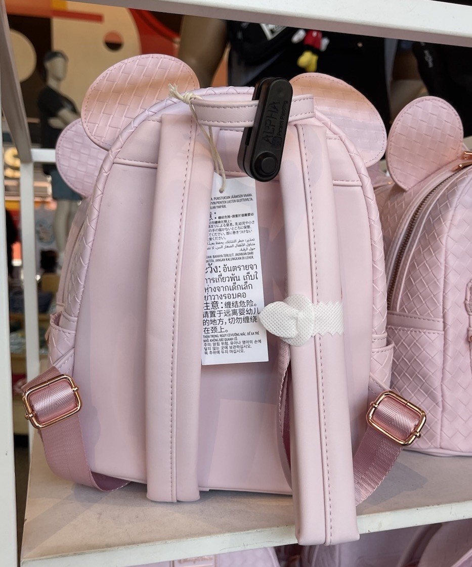 ☆Loungefly☆ミッキー 編み込みバックパック ベビーピンク Disney Parks Mickey Mouse Ear Woven Pink Backpack Bag