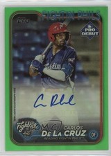 2024 Topps Pro Debut Green Foil Auto 28/99 Carlos De La Cruz #PD-51 Auto 1f5h