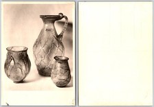 Continental Glass Pitcher And Vases Postcard