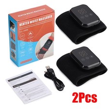 Cordless Electric Heated Wrist Wrap Brace Hand Massage Vibration for Pain Relief