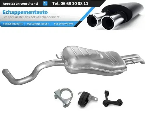 Échappement VW Golf IV 1.9 TDi GTI Break silencieux arrière anti-corrosion version E