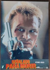 Brian Bosworth bloodied with gun STONE COLD original 1991 Lobby Card 10827