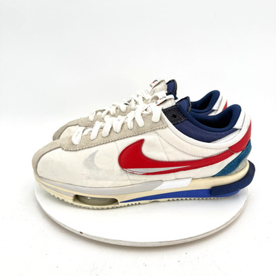Nike Sacai Zoom Cortez Men Size 11 DQ0581-100 White University Red Training Shoe