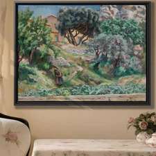 Rural Landscape Oil Painting Canvas Print Nature Wall Art Rustic Decor Artwork