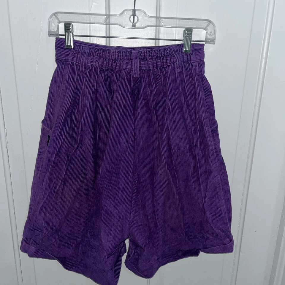 Vintage Purple Corduroy Shorts Gina Peter’s Sport Size 12 M Made In USA 100% Cot - Image 2 of 3