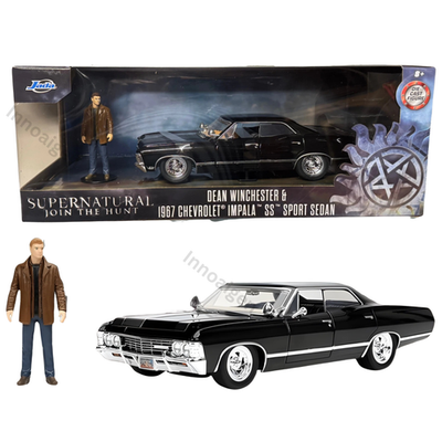 Jada Supernatural 1:24 1967 Chevy Impala Car w/Dean Winchester
