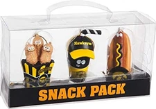 Iowa Hawkeyes Set of 3 Christmas Ornament Snack Pack Design Team Sports America