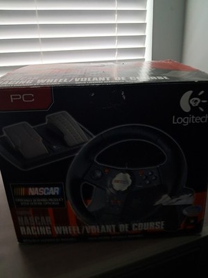 VINTAGE Logitech NASCAR Racing Wheel and Pedals for PC USB 