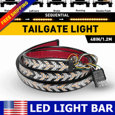 Forled 48 Truck Strip Tailgate Light Bar Brake Tail Flowing Turn Signal Water