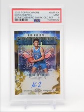 KON KNUEPPEL 2025-26 TOPPS CHROME STRATOSPHERIC ROOKIE GOLD RC AUTO /50 PSA 9