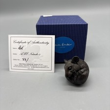 Adam Binder Netsuke Series Rat Ebony Crystal Eyes Figurine Harmony Kingdom