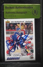 BAS 1991-92 Upper Deck John Vanbiesbrouck #324 Authentic Auto ur8