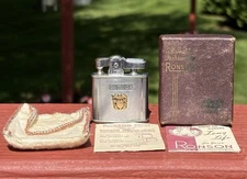 1940S  WWII WORLD WAR 2 RONSON WARTIME MODEL US MARINES WHIRLWIND CHROME LIGHTER