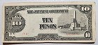 Philippines Japanese Invasion Money 10 Pesos 1940's Block 36