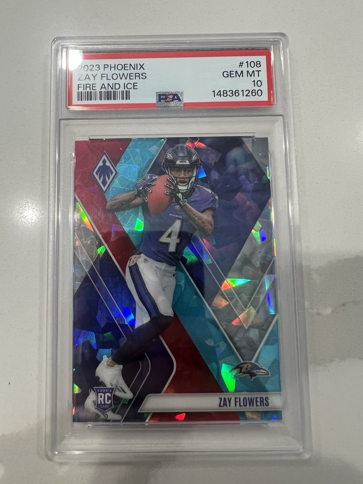 Zay Flowers Panini Phoenix #108 Fire and Ice Seismic