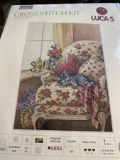 Cross Stitch Kit Cat In Chair