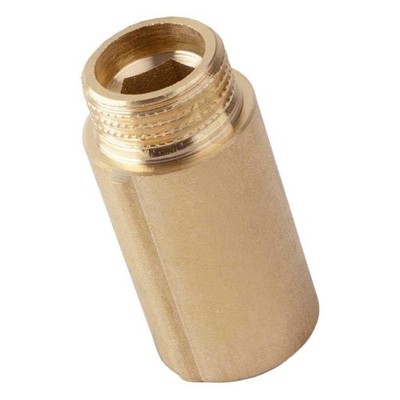 3/4'' BSP Rohrgewinde Verlängerung Innen x Außen Gusseisen Messing 10-60mm lang