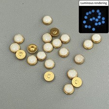 White Beads Blue Green Luminous Pip Watch Bez...