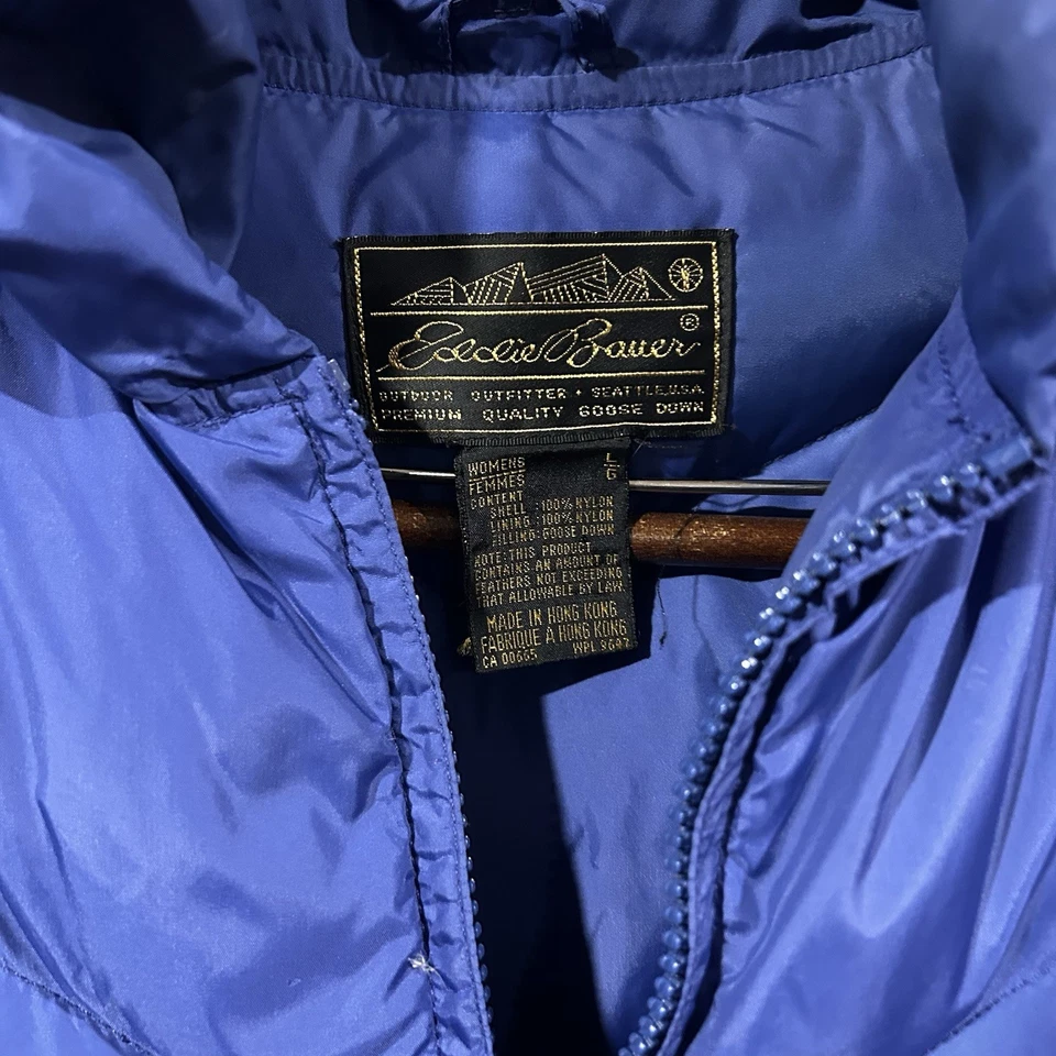 Eddie Bauer Vintage Goose Down Vest Women’s Large Women Quilted - Image 2 of 4