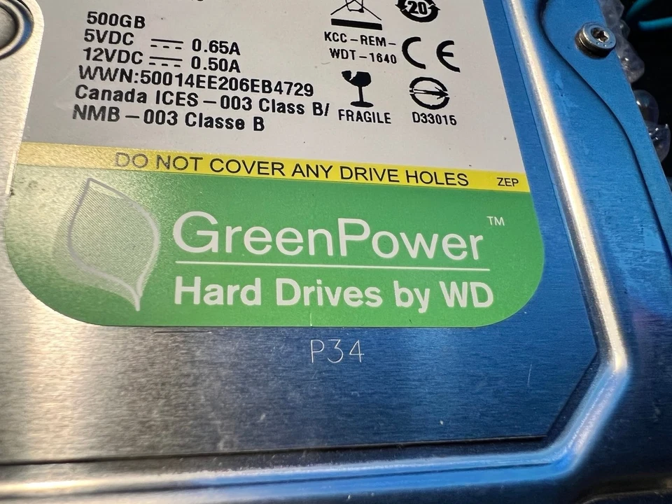 Western Digital WD5002ABYS-02B1B0 500GB, SATA Internal Hard Drive - Image 4 of 4